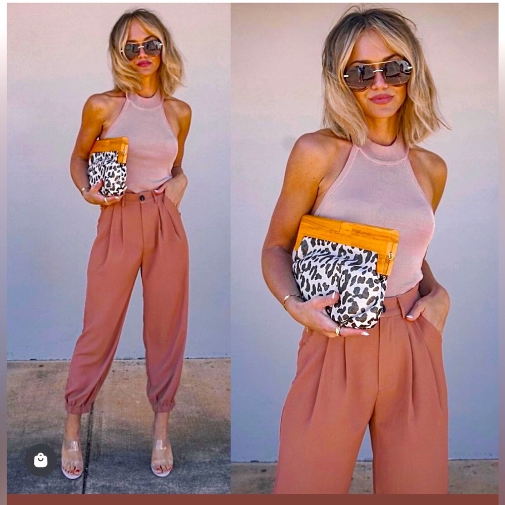 Vici Knit Halter and High Waisted Jogger set- XSmall